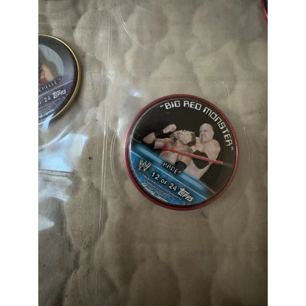 2006 Topps WWE Poker Chip Lot of 9 Undertaker Triple H Kane Candice Michelle